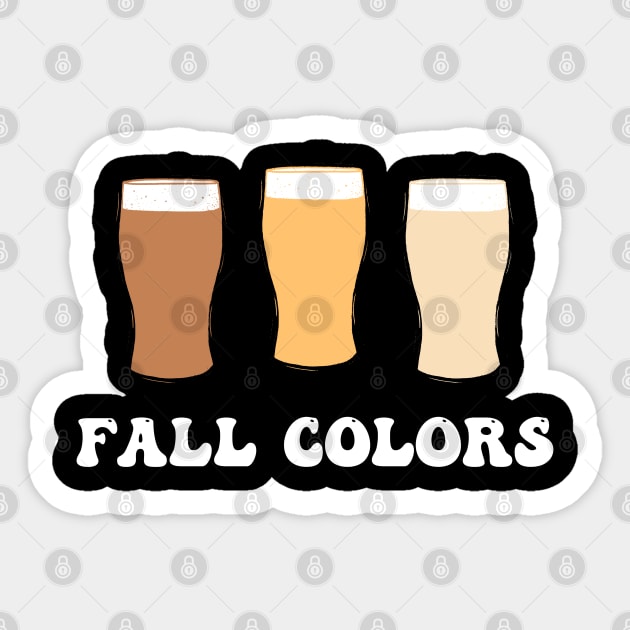 Fall Colors Beer Drinking Octoberfest Funny Vintage Sticker by deafcrafts